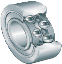 Lip seals double row Angular contact ball bearing